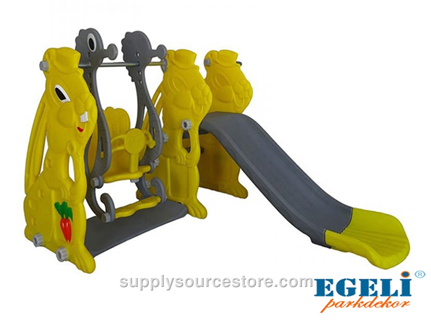 Squirrel Hole Slide and Swing Set