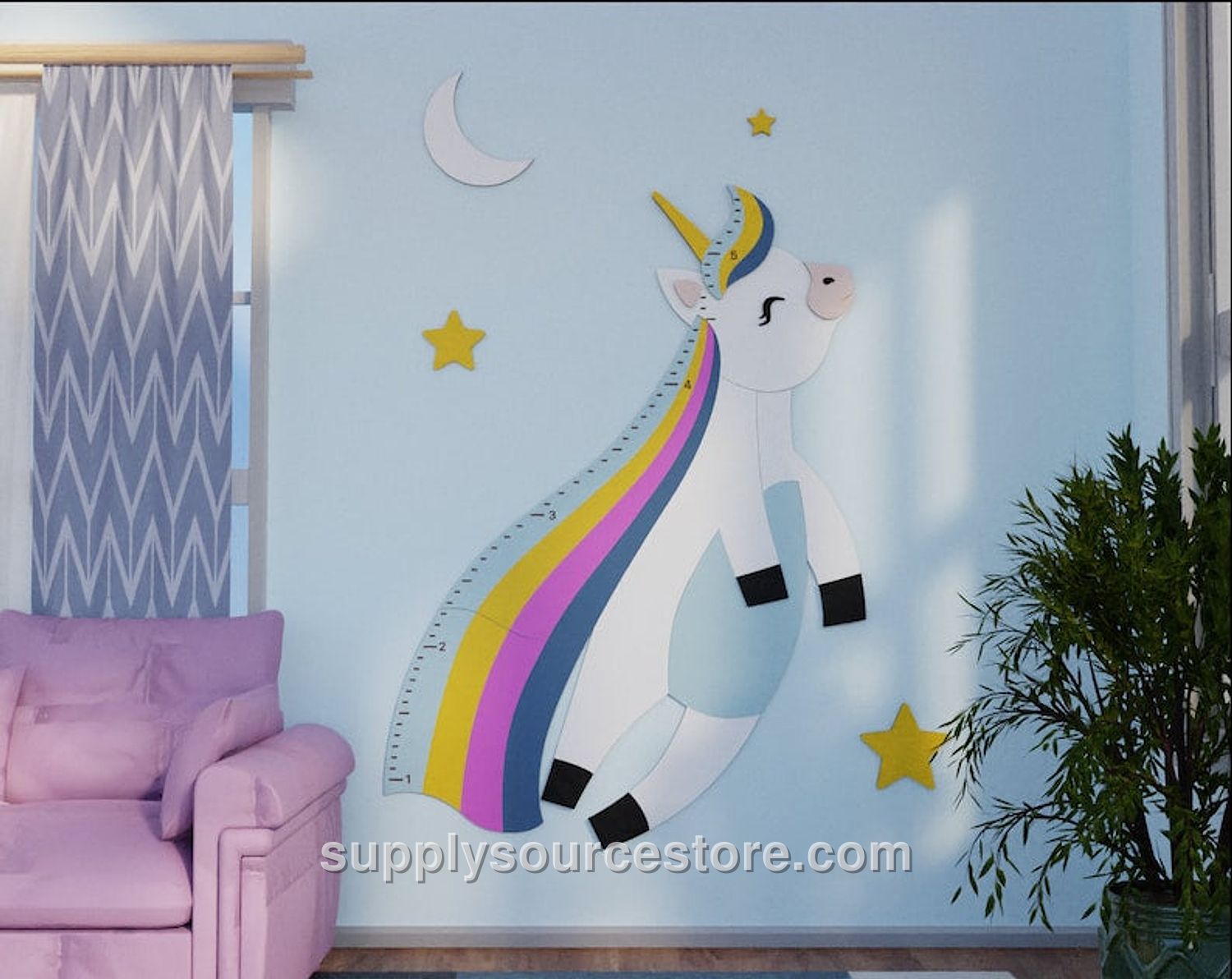 Cute Shark - Wooden Height Chart | Growth Chart