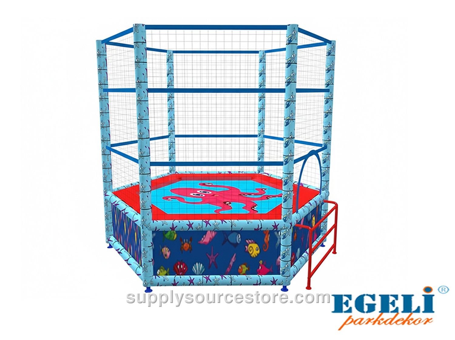 Step Trampoline (Hexagonal Mesh Guard) Diameter: 265 cm (104 in)