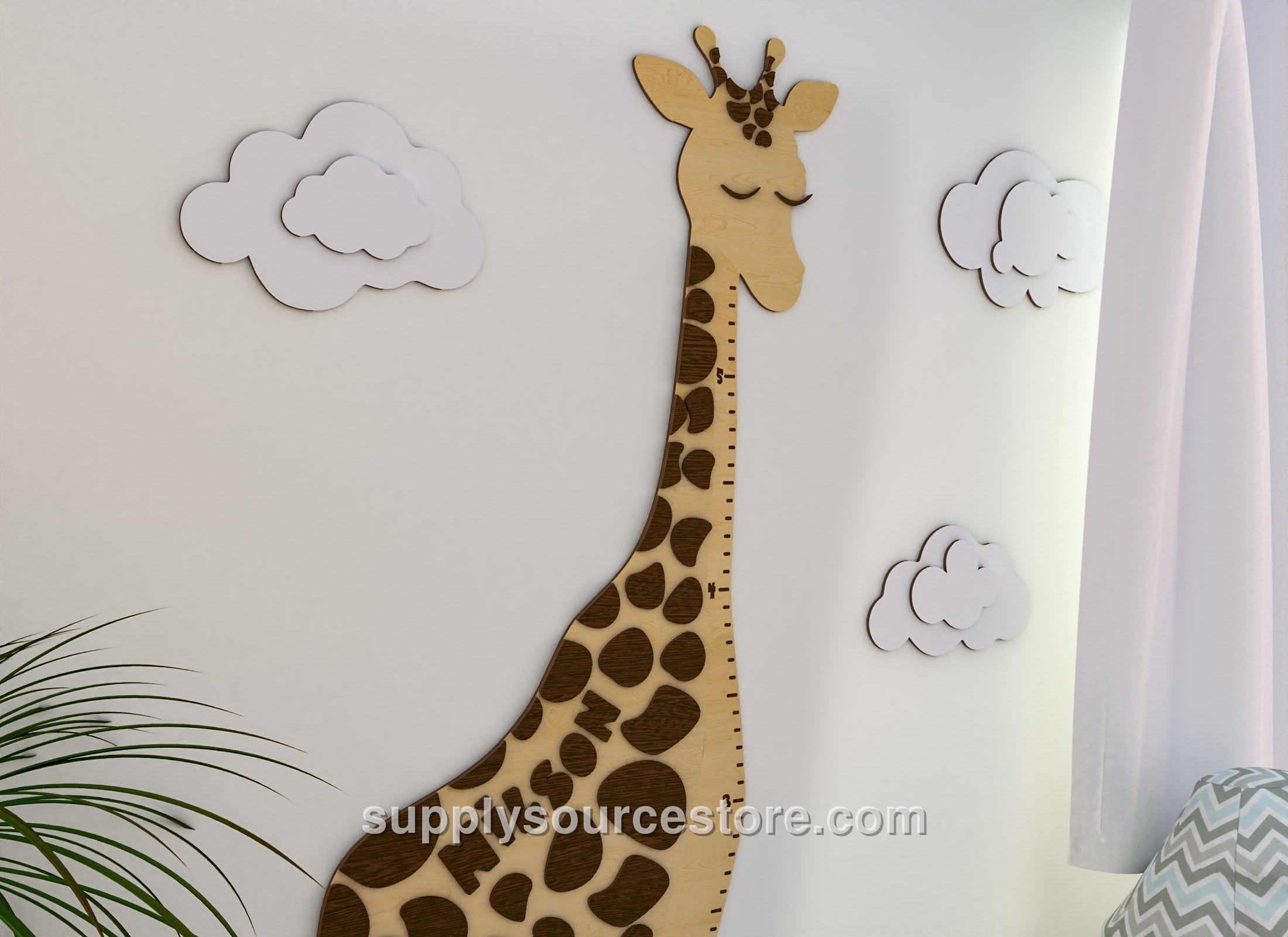 Giraffe - Wooden Height Chart | Growth Chart