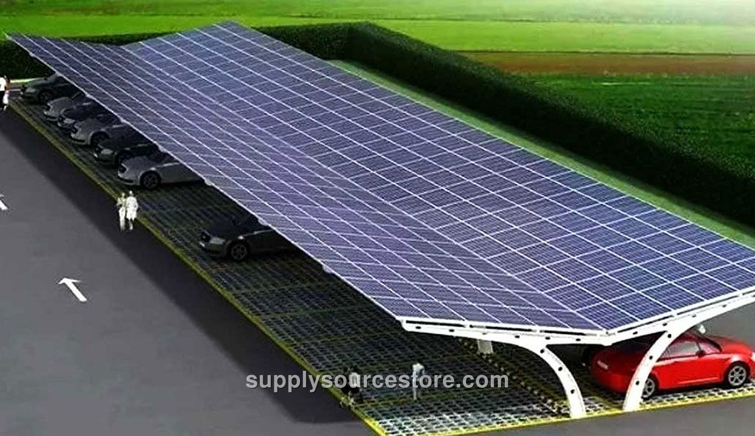 Solar Carport – 24 Vehicle Solar Powered Custom Project