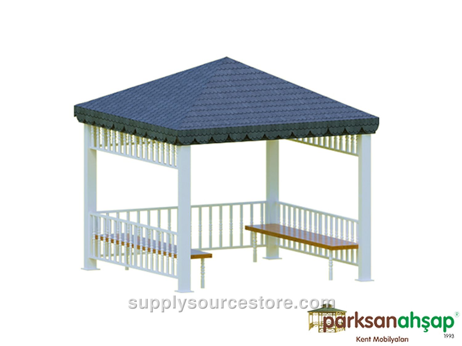 Metal Square Picnic Gazebo 300x300x330 (LWH)
