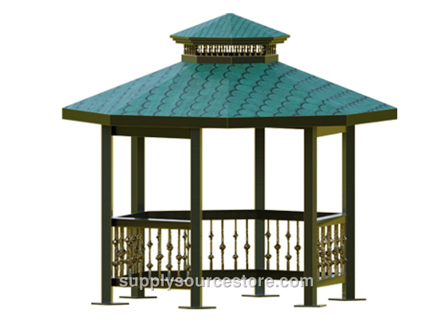 Metal Hexagonal Gazebo 300x300x330 (LWH)
