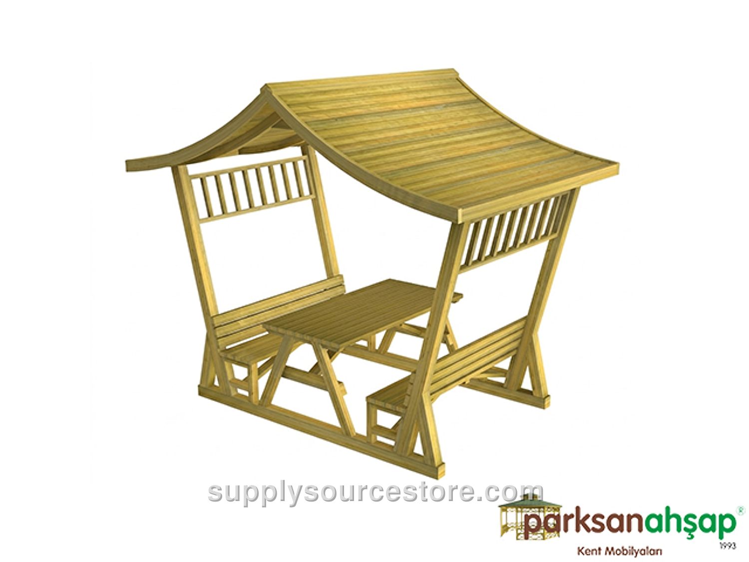 Covered Picnic Table (Wood) 270(L) x 180(W) x 294(H)