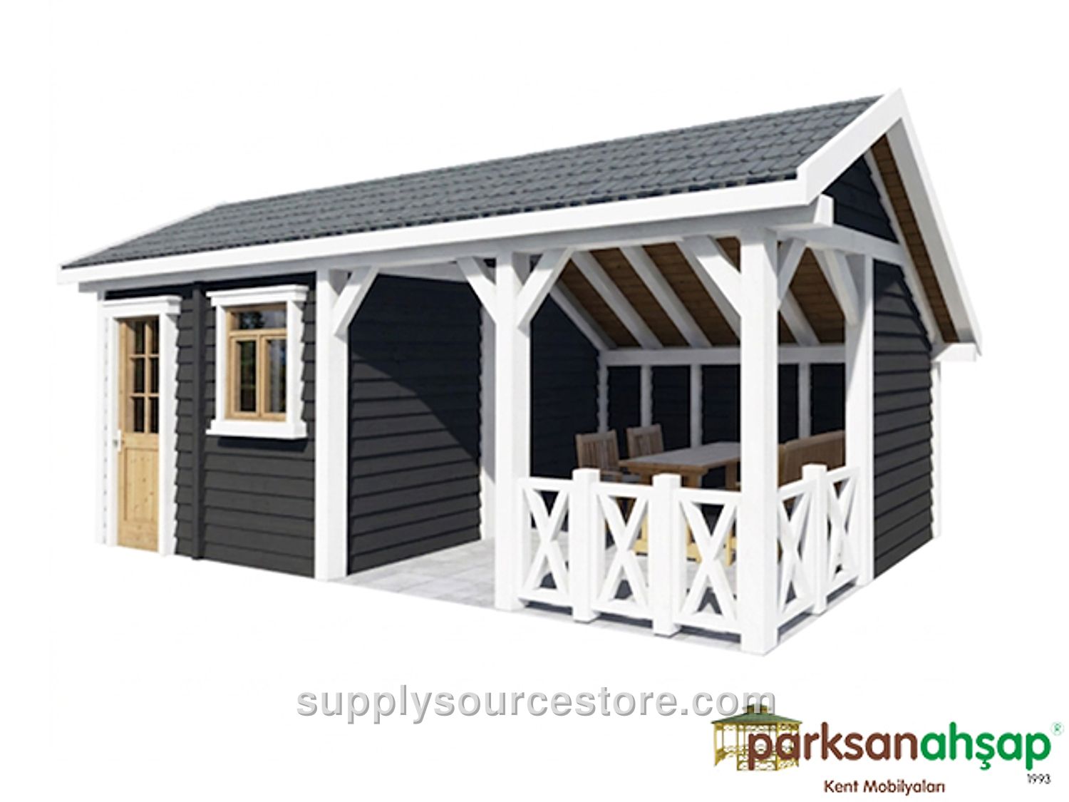 Wooden Single-Room Picnic Gazebo 300(L) x 780(W) x 330(H)