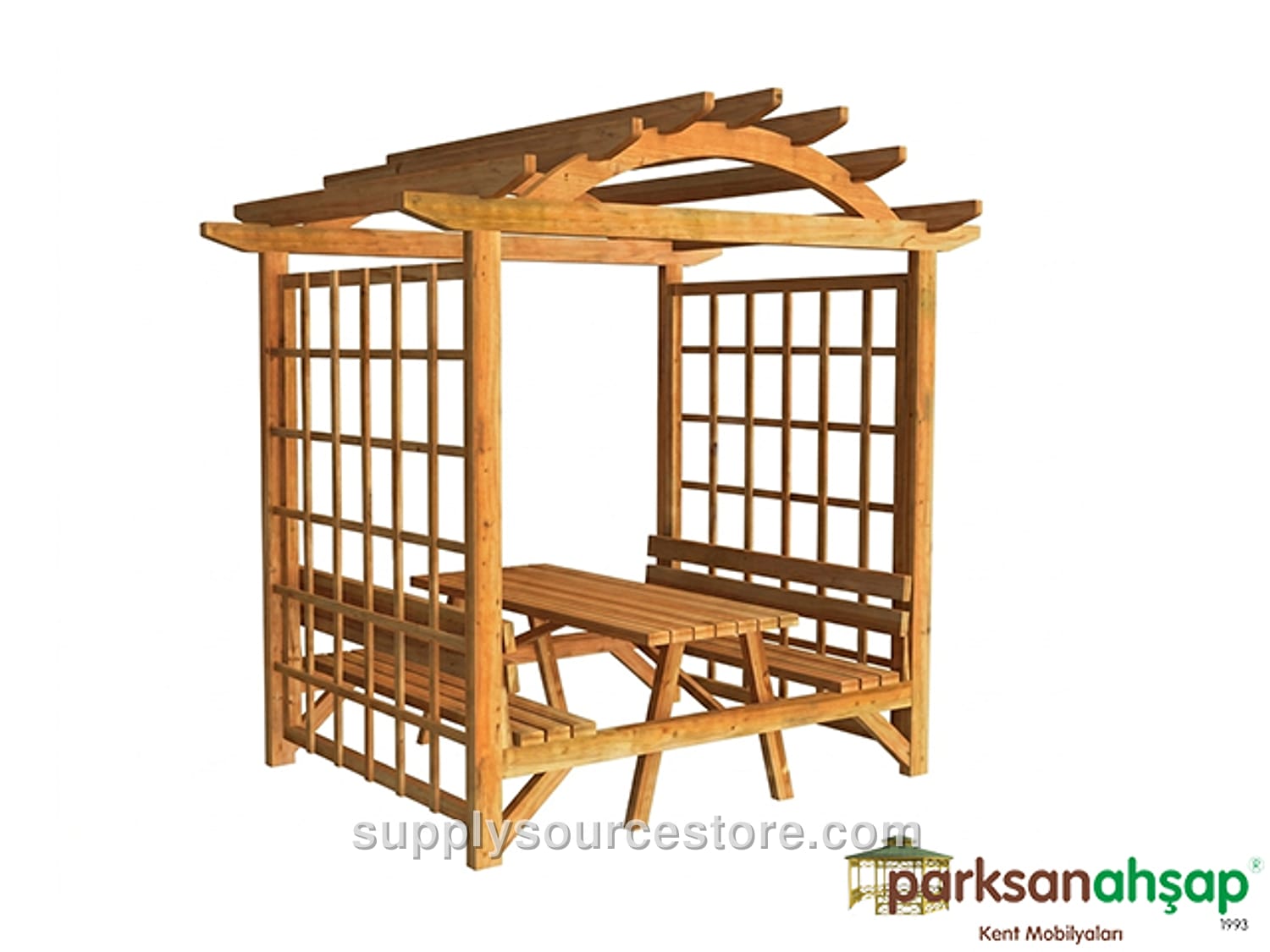 Wooden Pergola Picnic Table 180(L) x 200(W) x 250(H)
