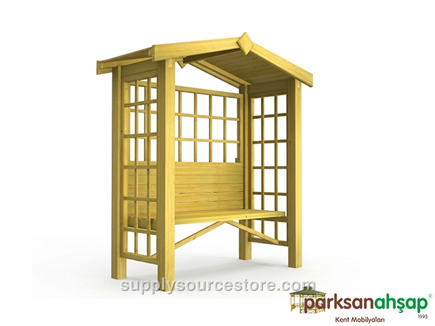 Wooden Pergola Bench 100(L)x150(W)x250(H)