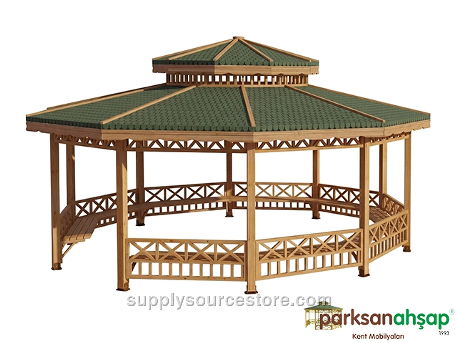 Wooden Ongen Large Gazebo 700(L)x700(W)x330(H)