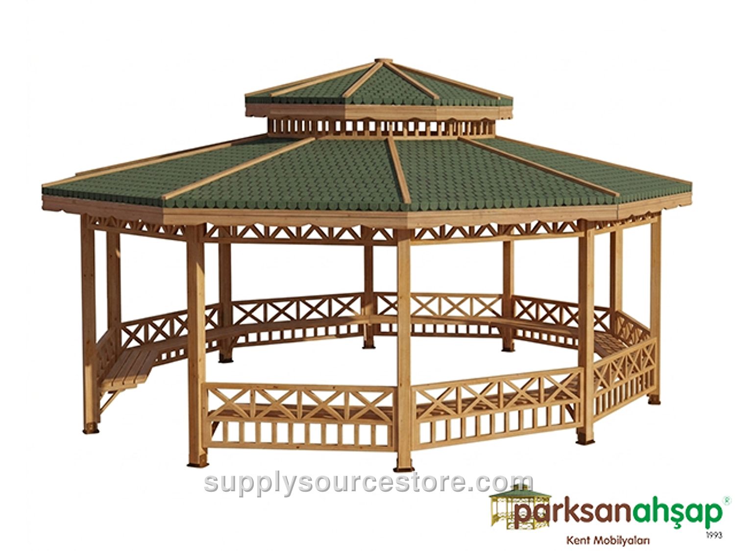Wooden Ongen Large Gazebo 700(L) x 700(W) x 330(H)