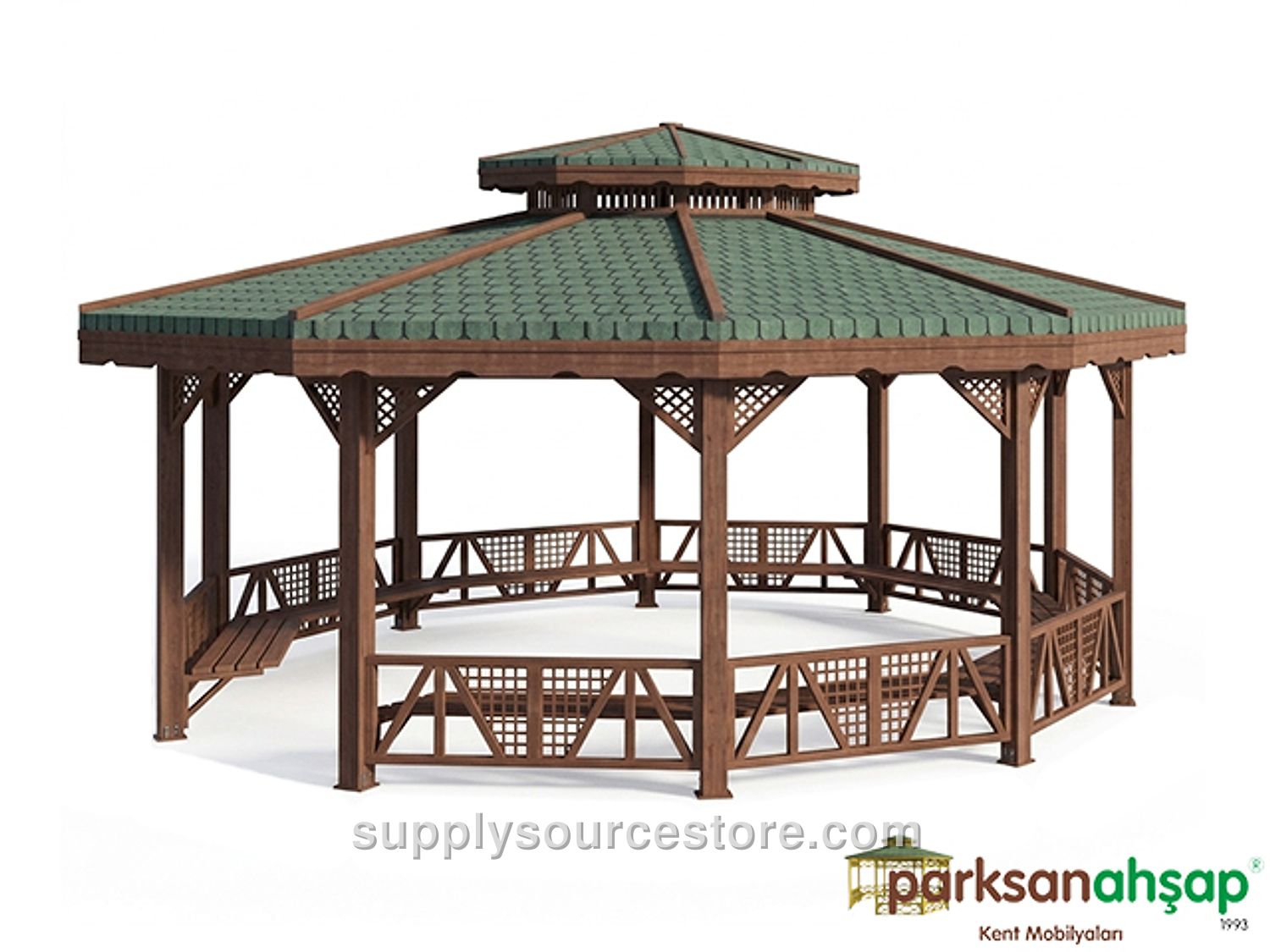 Wooden Ongen Large Gazebo 600(L)x600(W)x330(H)