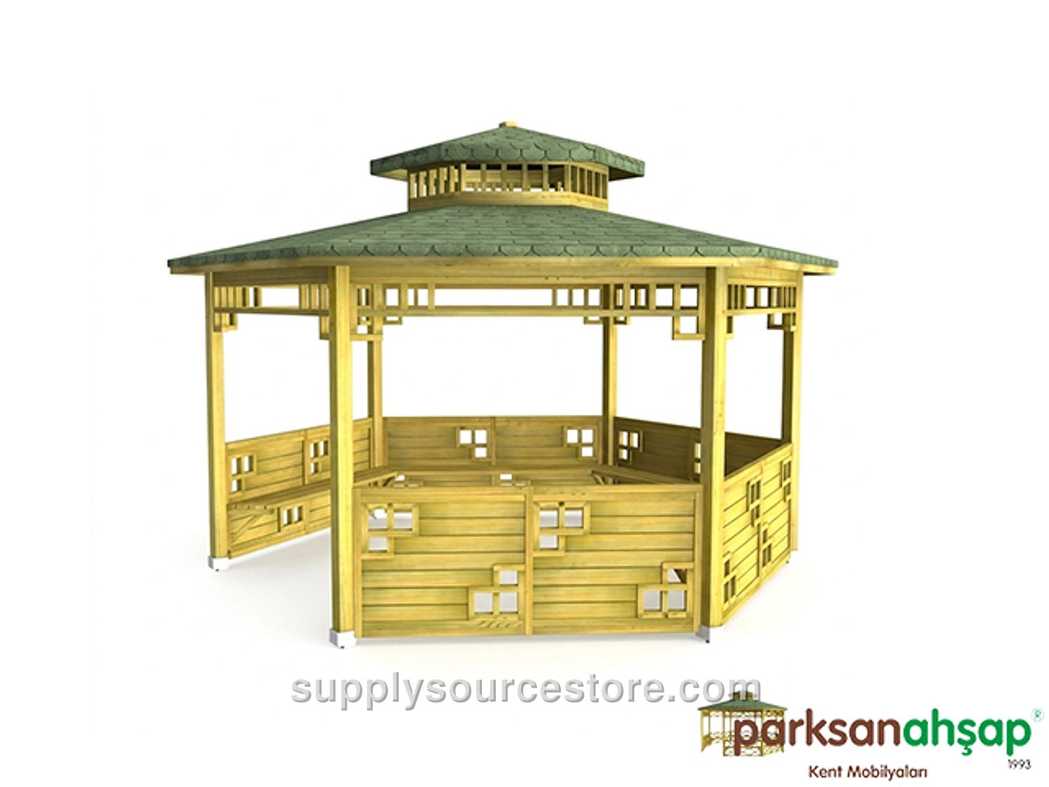 Wooden Hexagonal Gazebo 400x400x340 (L*W*H)