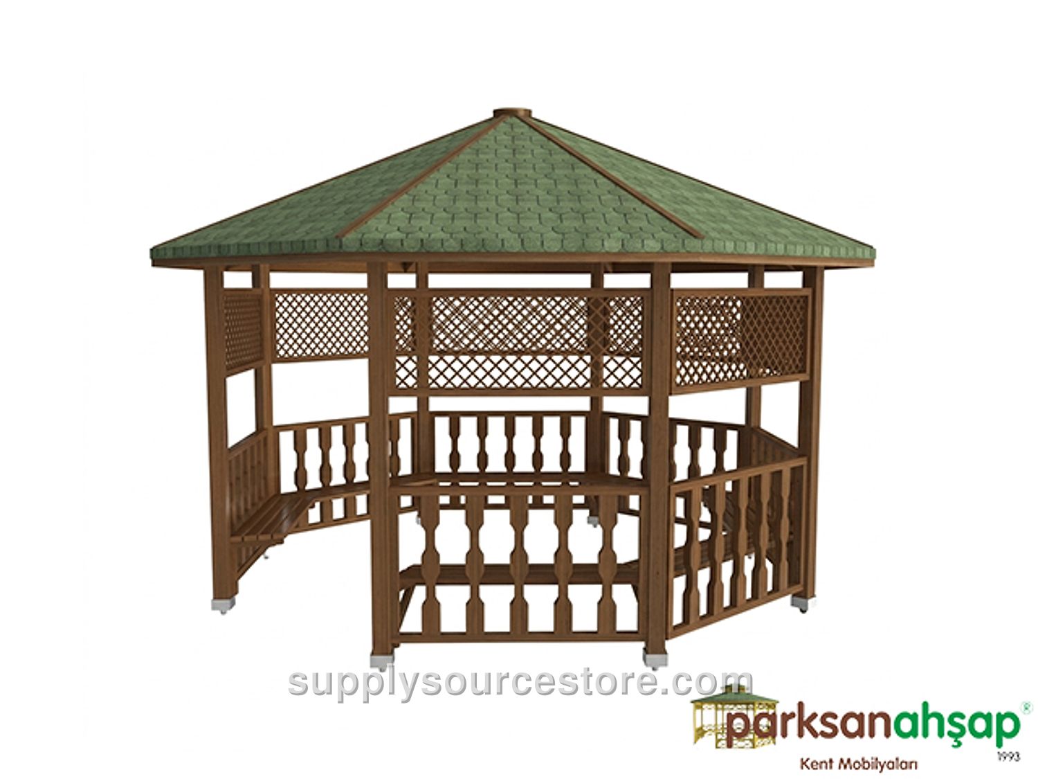 Wooden Octagonal Gazebo 400x400x300 (L*W*H)