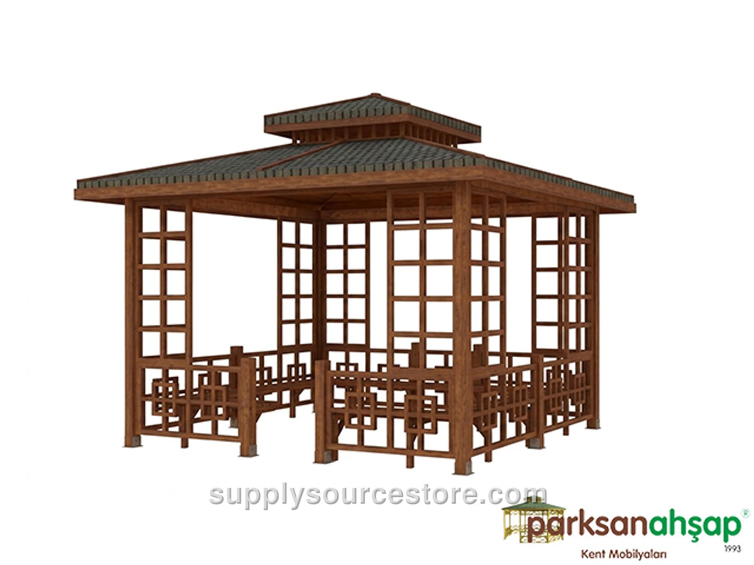 Wooden Rectangular Pavilion 300x400x330 (L*W*H)