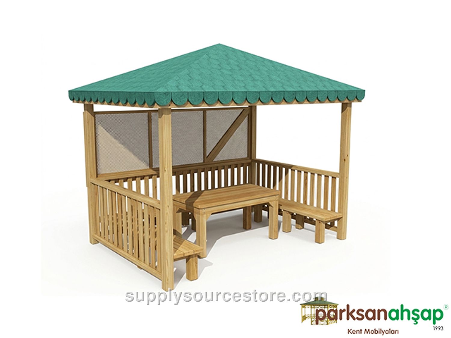 Wooden Gazebo Pavilion (LWH) 300x250x250