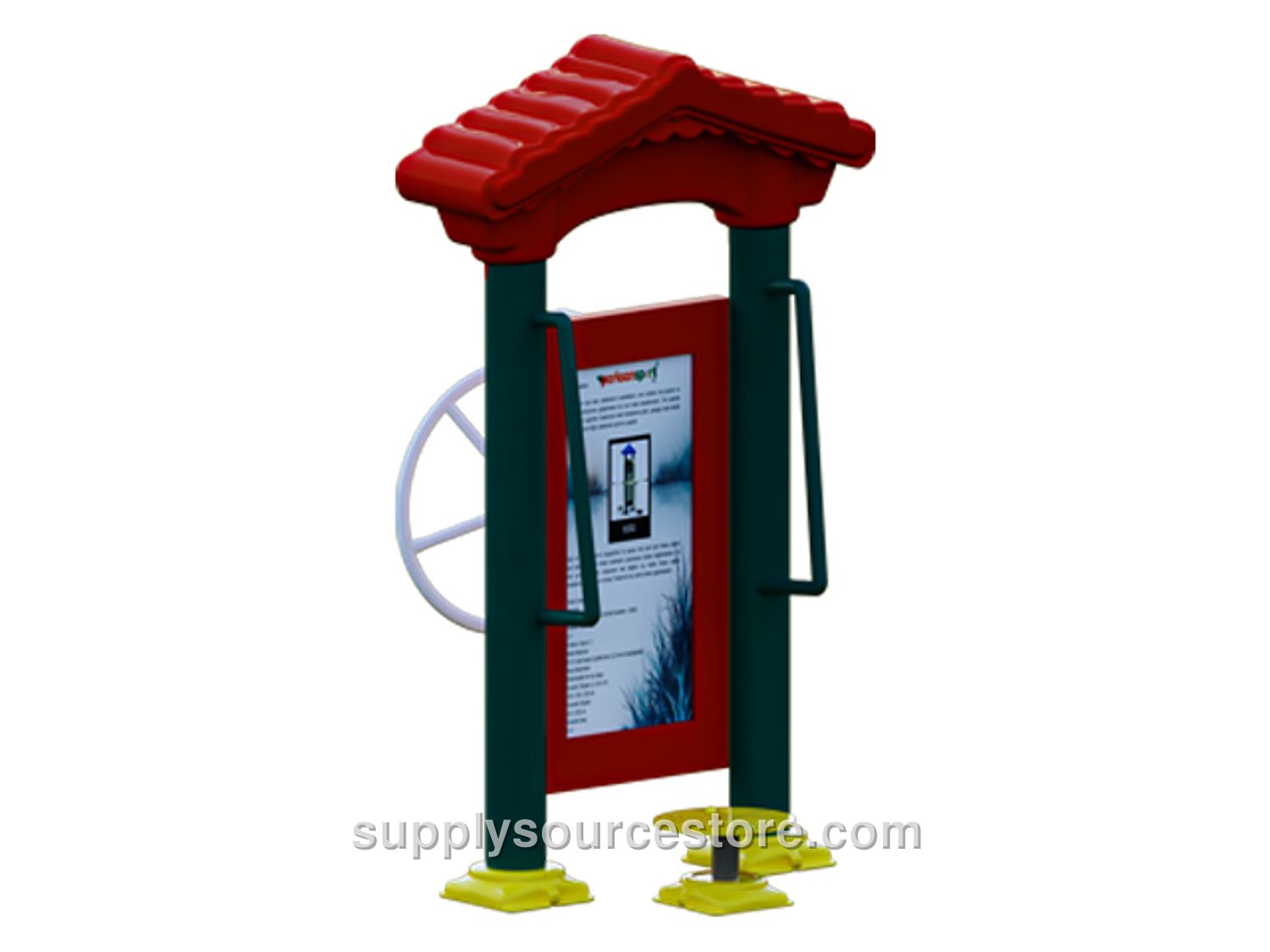 Park Sports Equipment Panel Arm Rotation and Standing Back Stretch