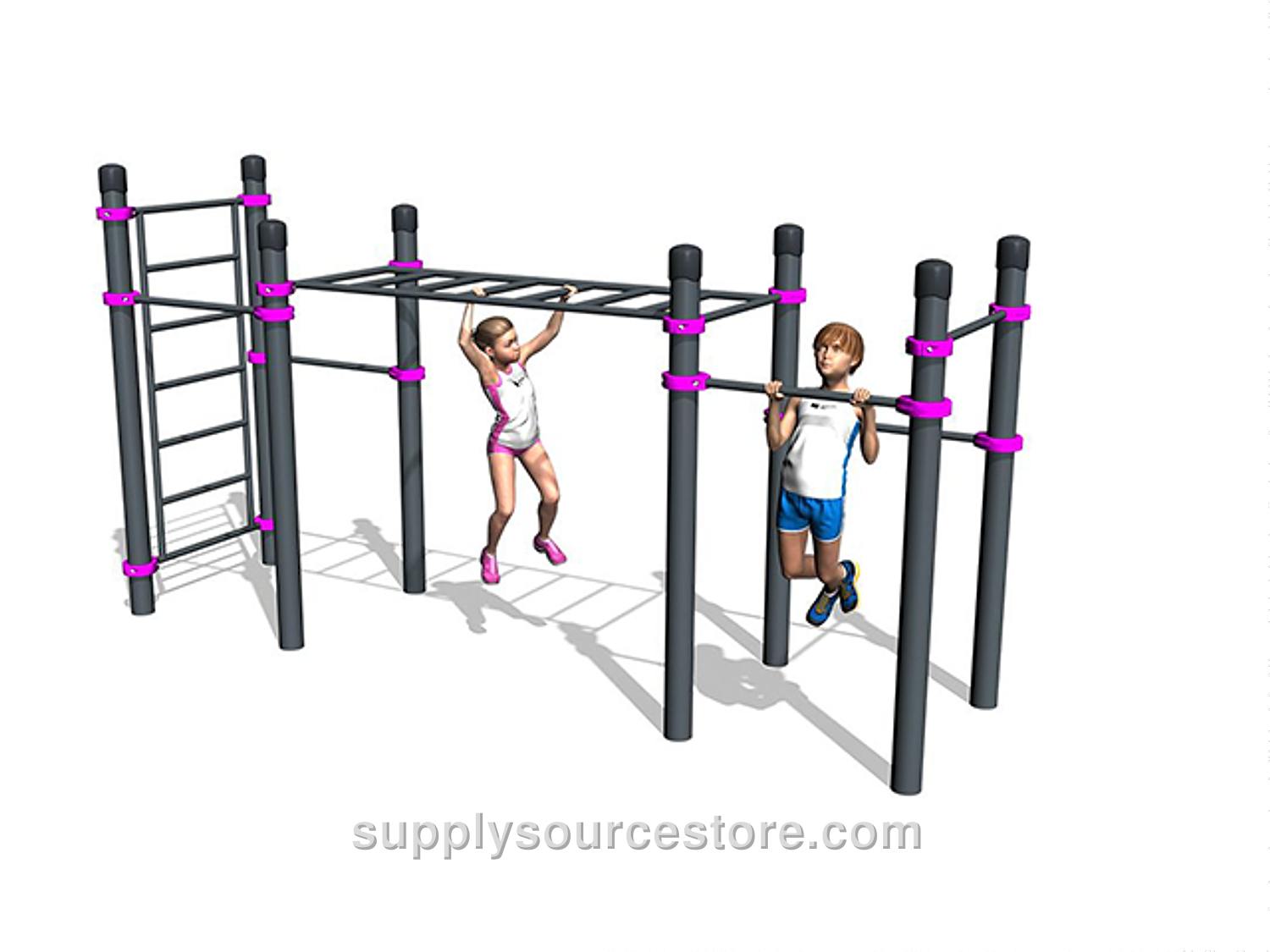 Kids Bar and Pull-Up Bar Fitness Set