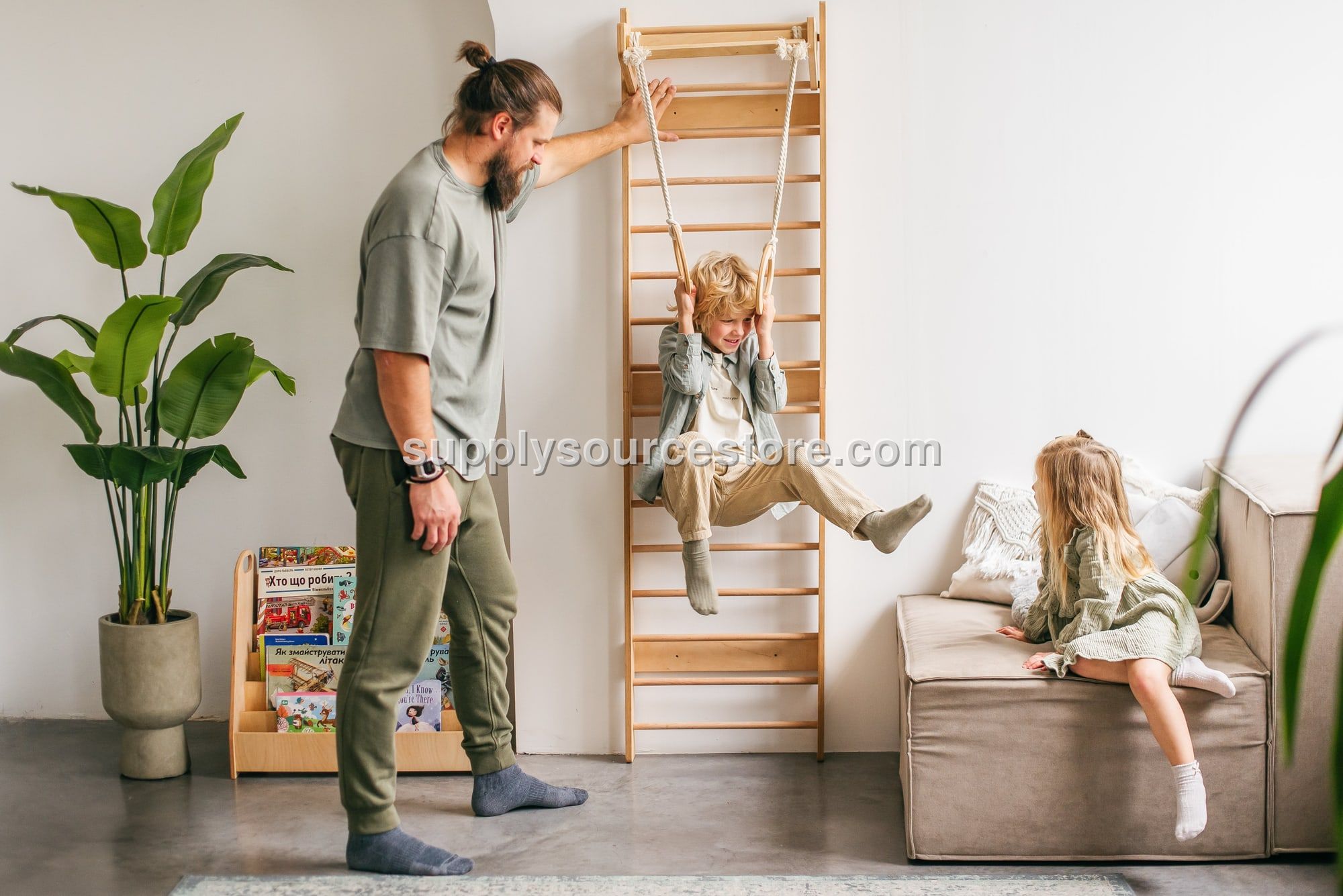 Wooden Montessori Climbing Wall for Kids