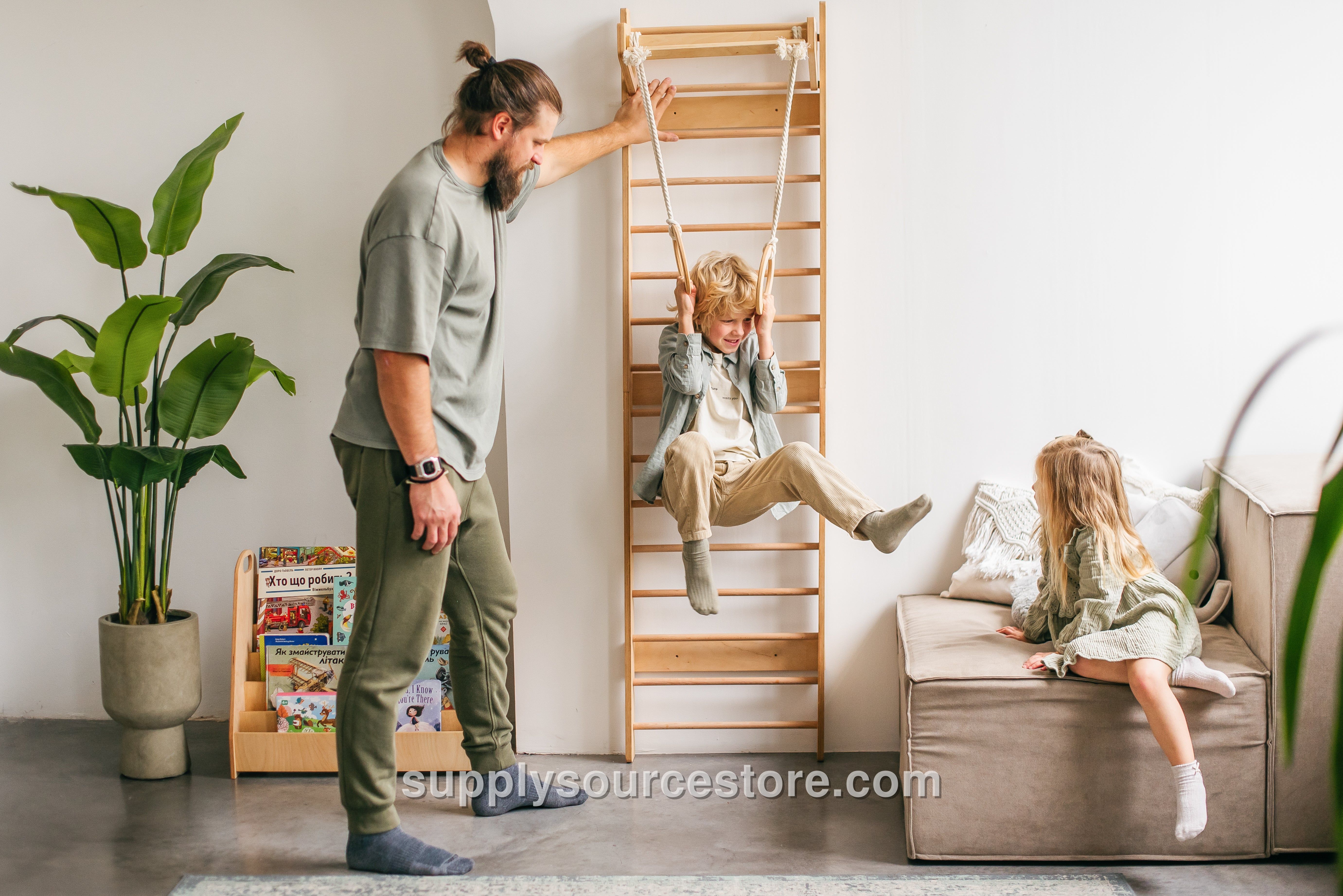 Wooden Montessori Climbing Wall for Kids