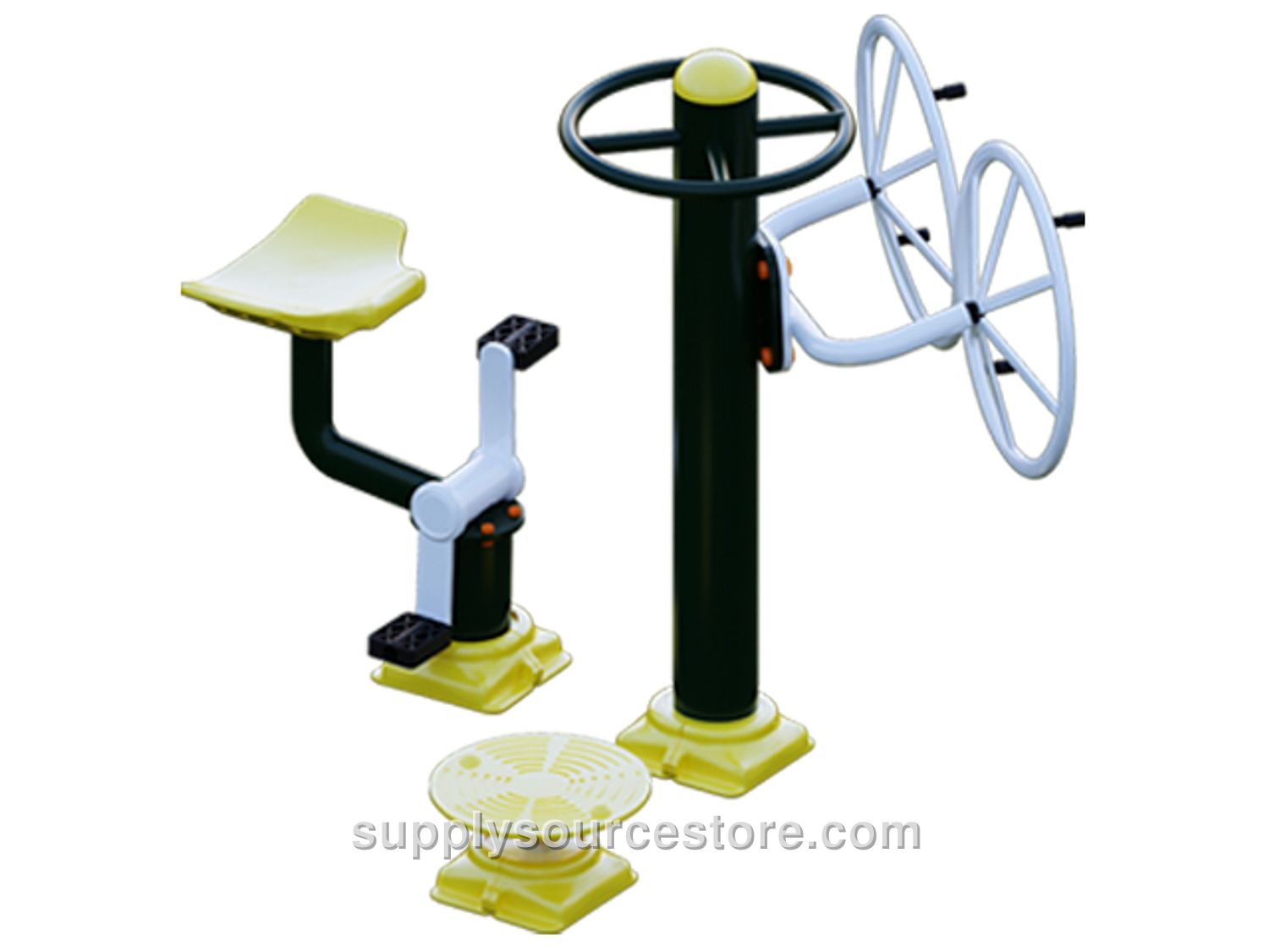 Stationary Bike with Arm Rotation and Standing Back Stretch