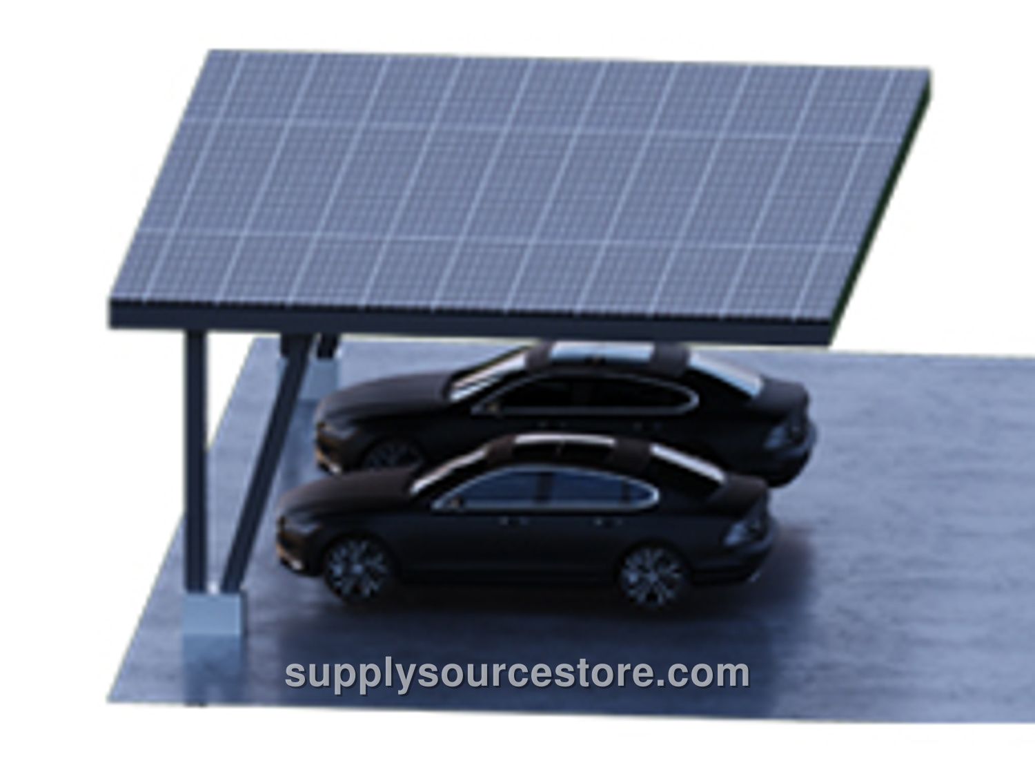 Solar Carport – 2‑Vehicle Custom Project