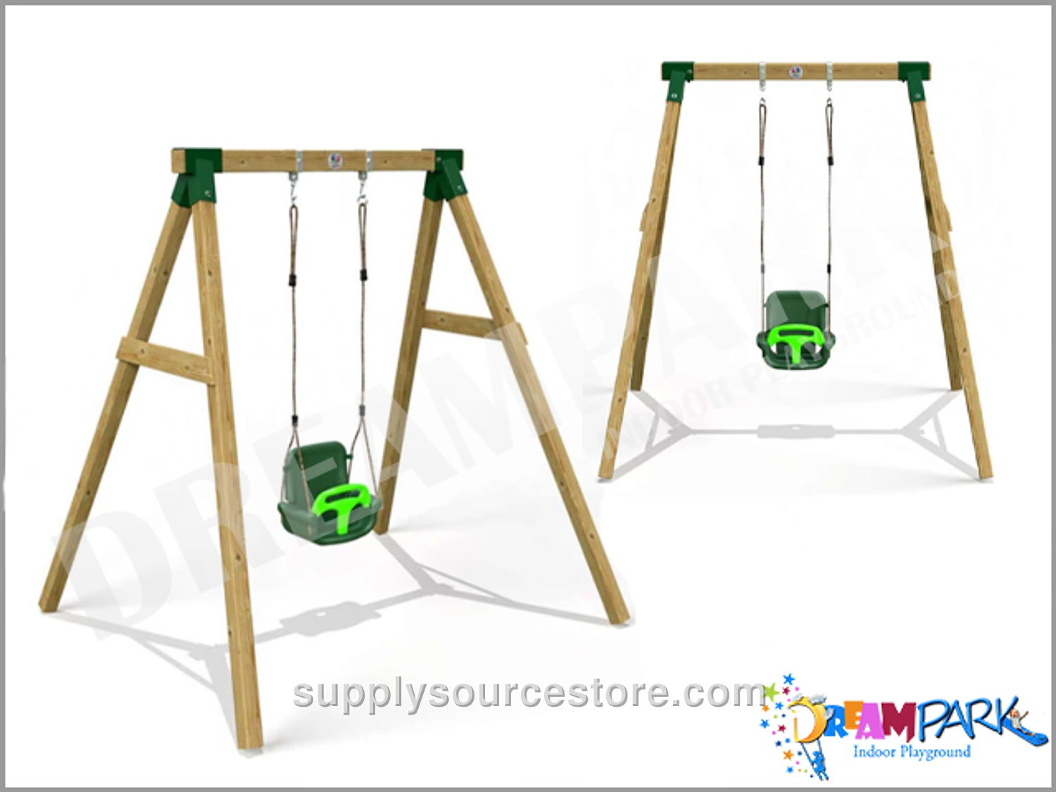 Economical Wooden Baby Swing Set