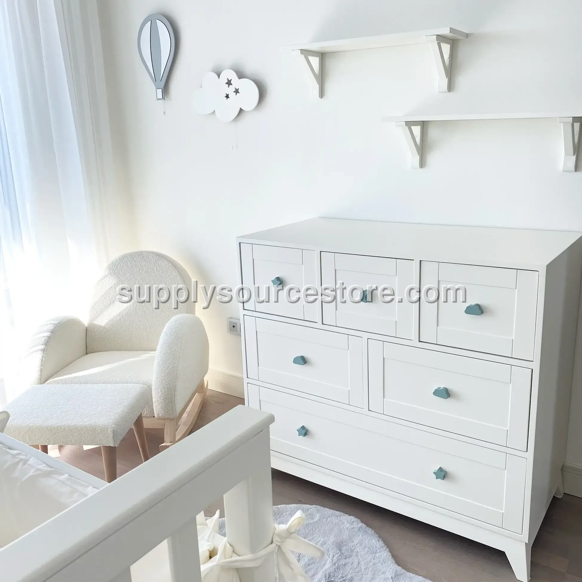 Cloud Series Dresser - Alt FOLDING Without Shelf Dresser