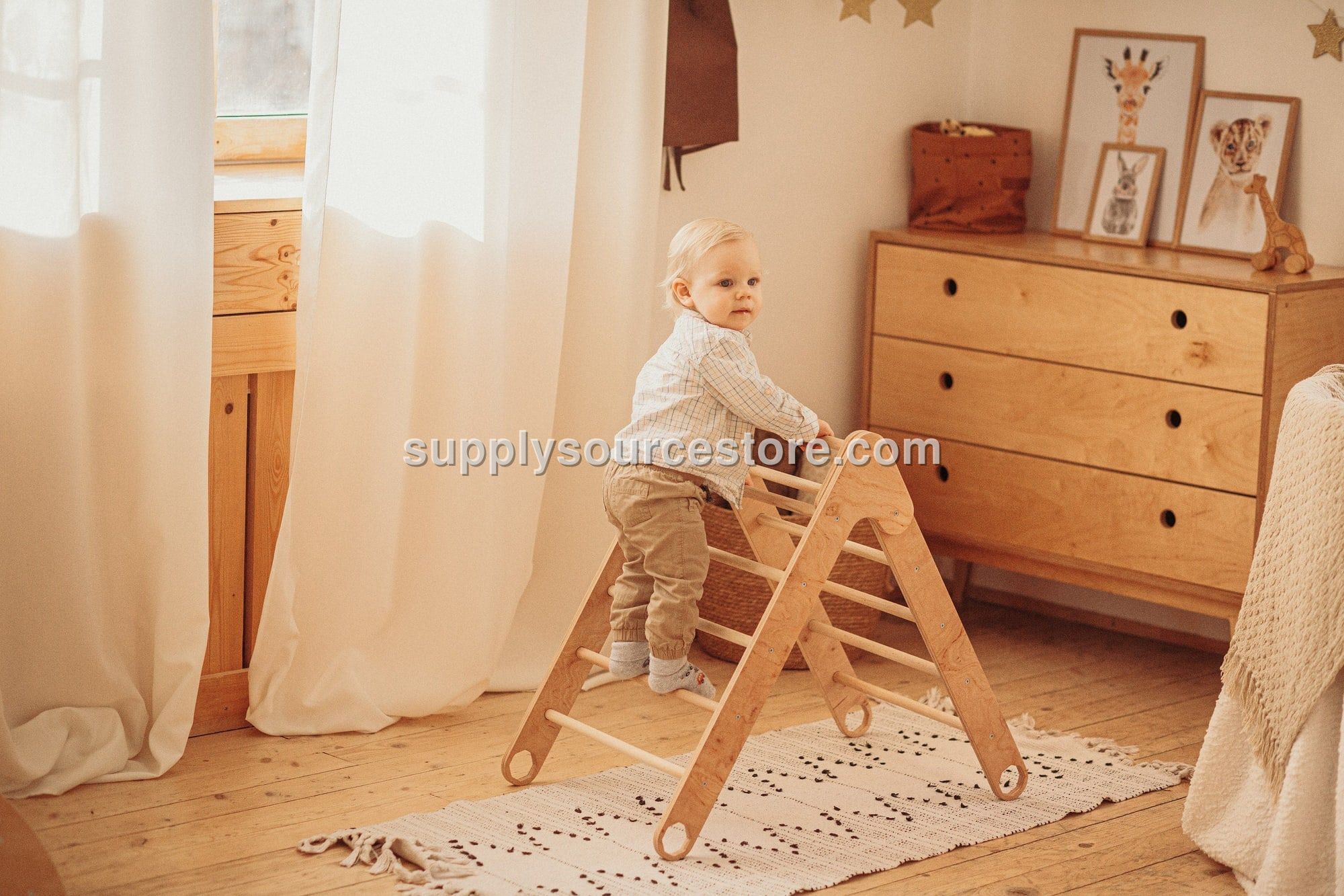 Foldable Wooden Climbing Triangle