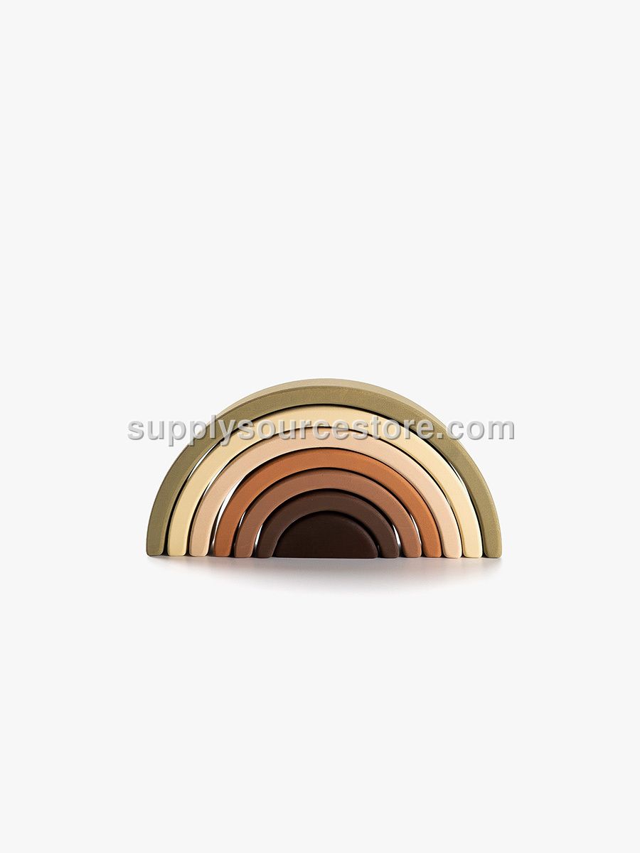 Wooden Rainbow toy / Olive