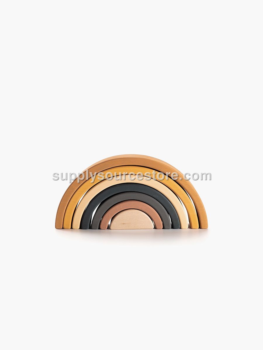 Wooden Rainbow toy / Mustard