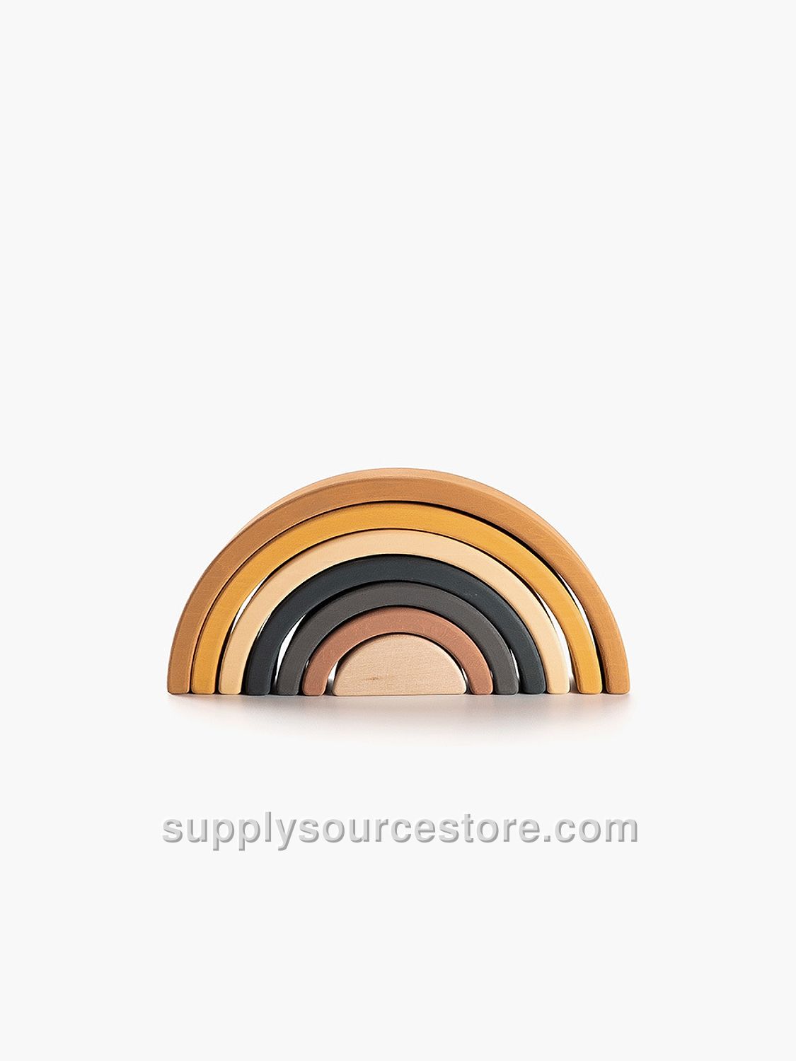 Wooden Rainbow toy / Mustard