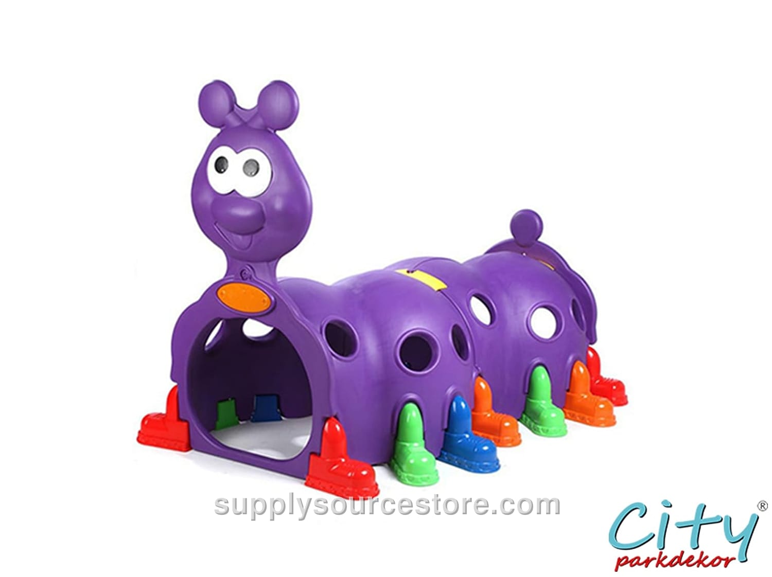 Plastic Purple Caterpillar Play Tunnel · SS-010676