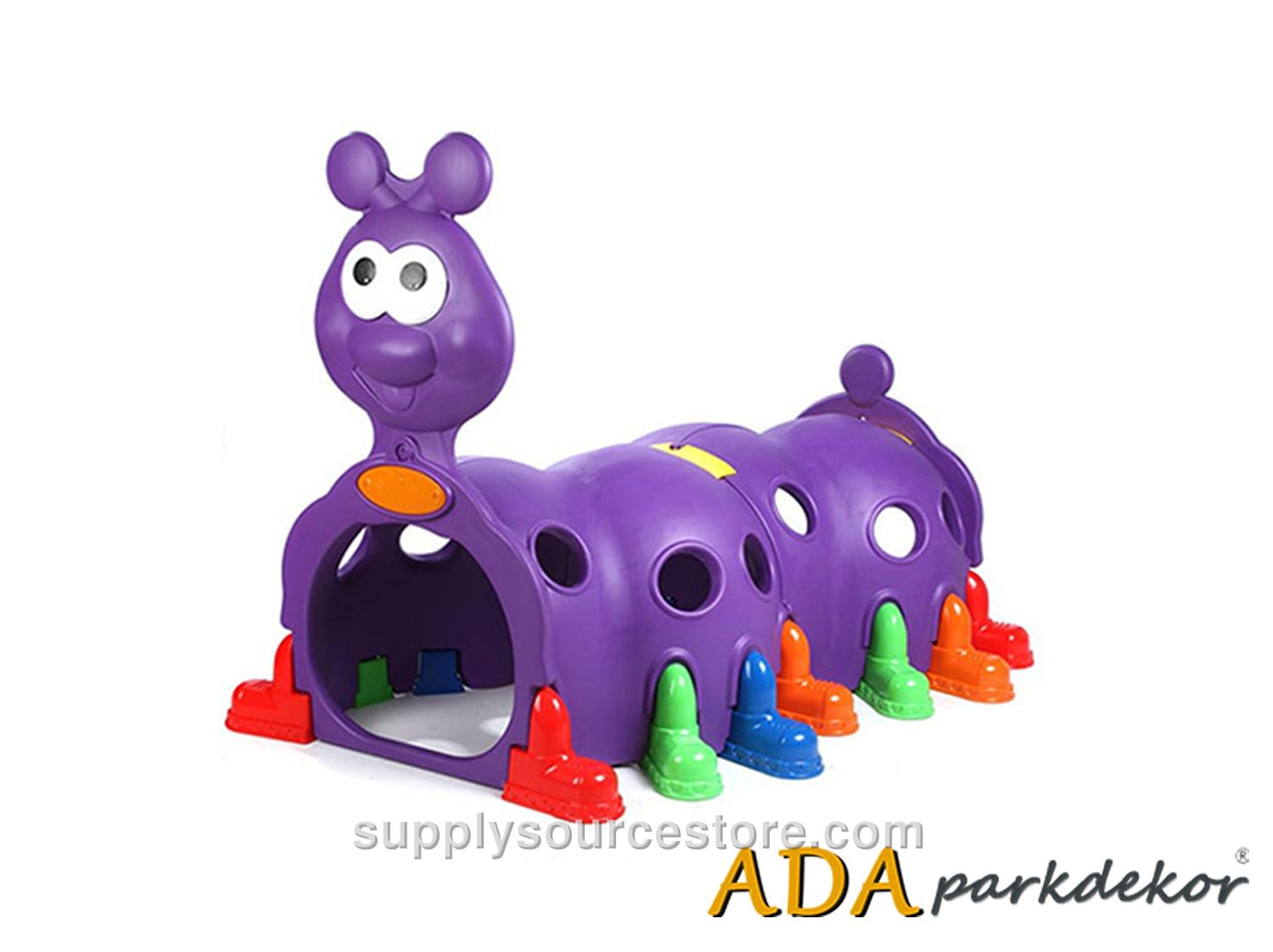 Purple Plastic Caterpillar Play Tunnel
