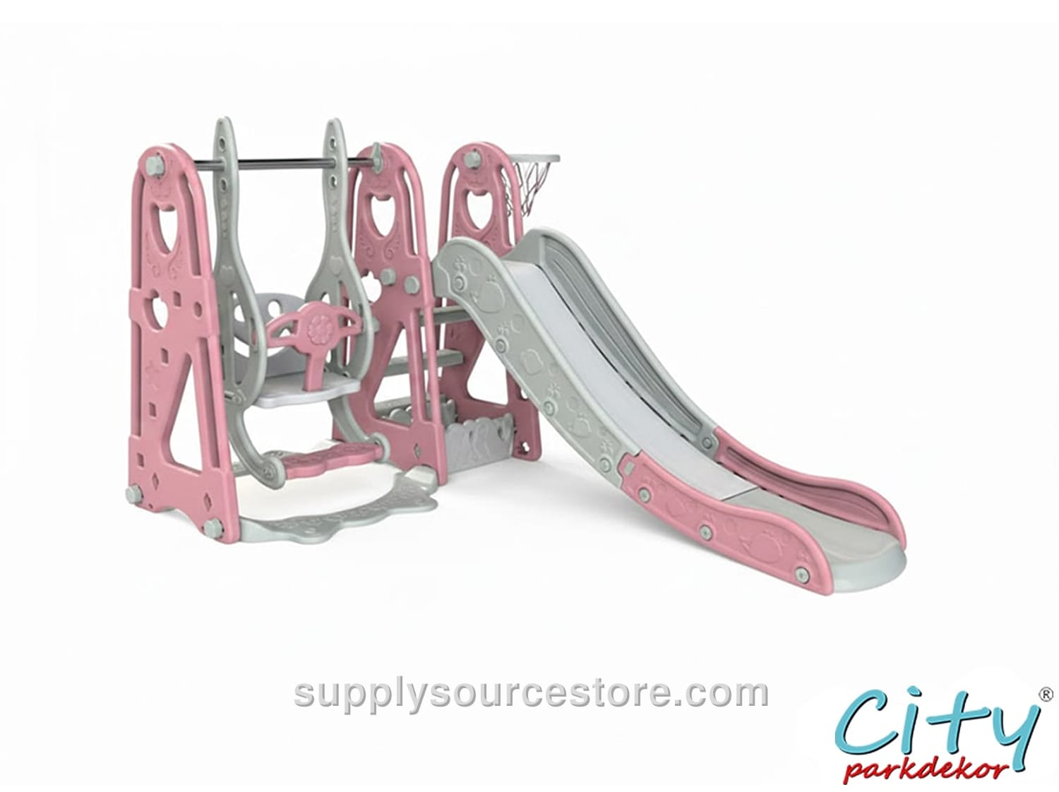 Happy Hooped Swing and Slide Set