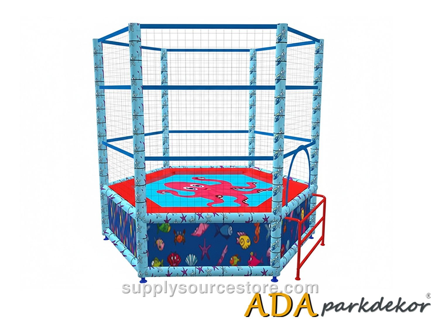 Step Trampoline (Hexagonal Mesh Guard) Diameter: 265 cm (104 in)