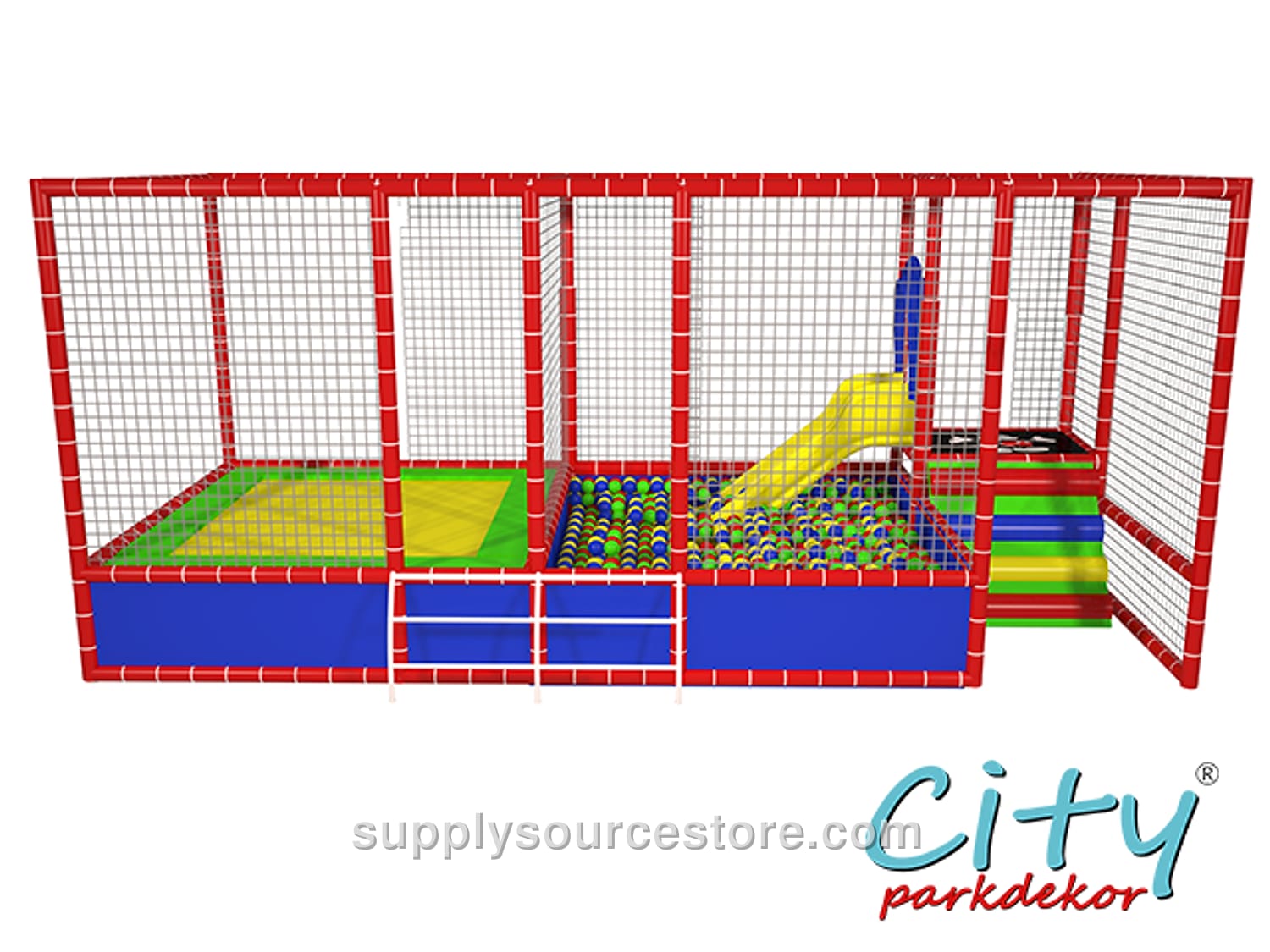 Mesh Ball Play Pool + Trampoline · SS-010695