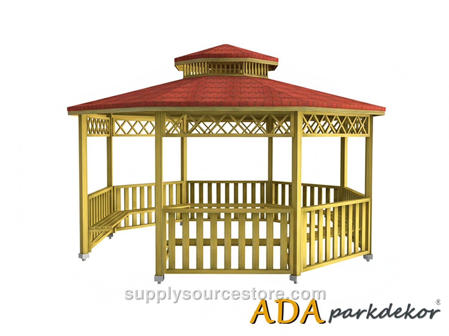 70201 Wooden Octagonal Gazebo 500(L)x500(W)x330(H)