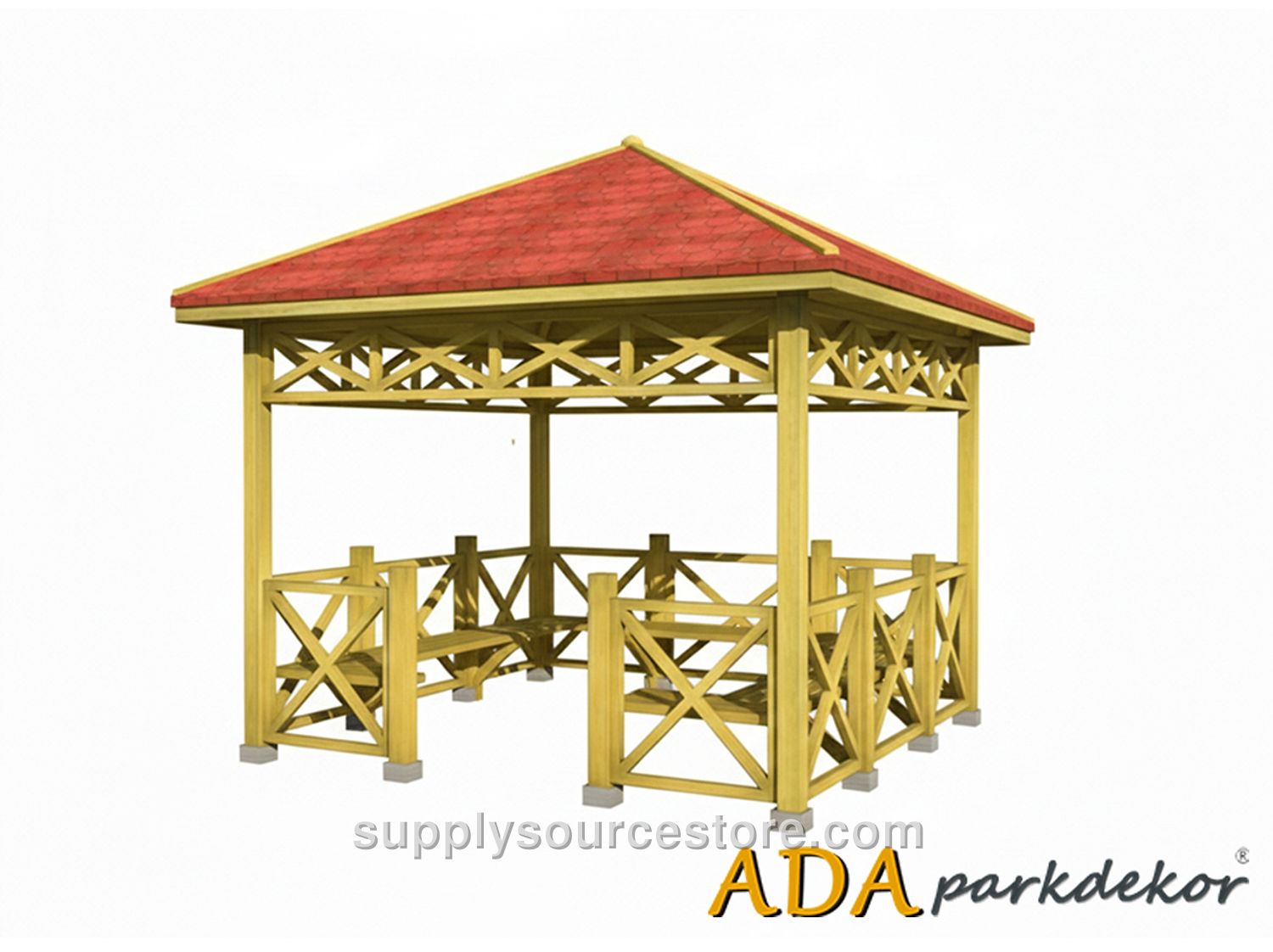 Wooden Gazebo Square 300(L)x300(W)x290(H)