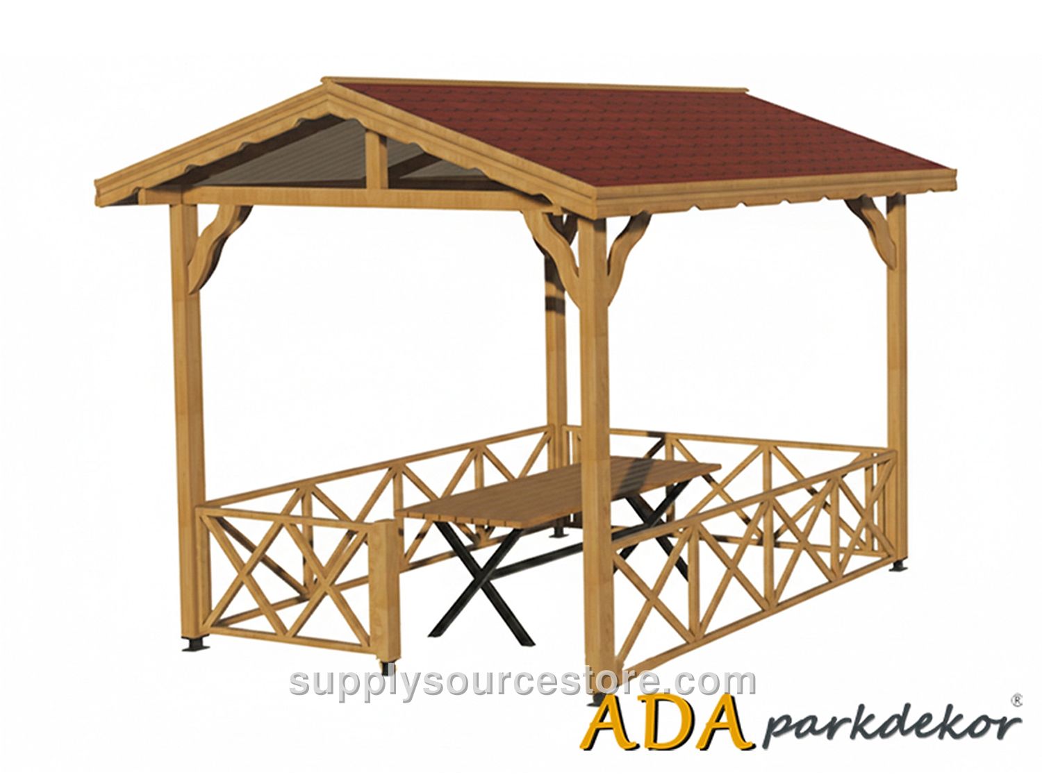 70105 Wooden Economical Mini Gazebo 300(L) x 250(W) x 310(H)