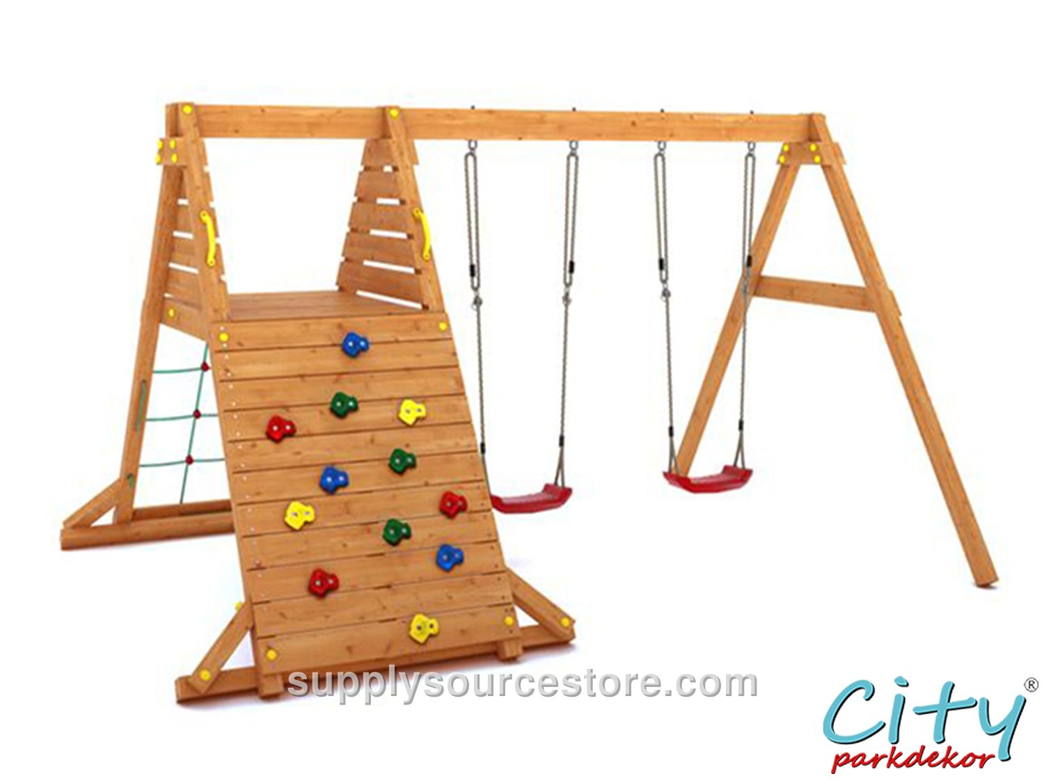 Climbing Double Swing Set