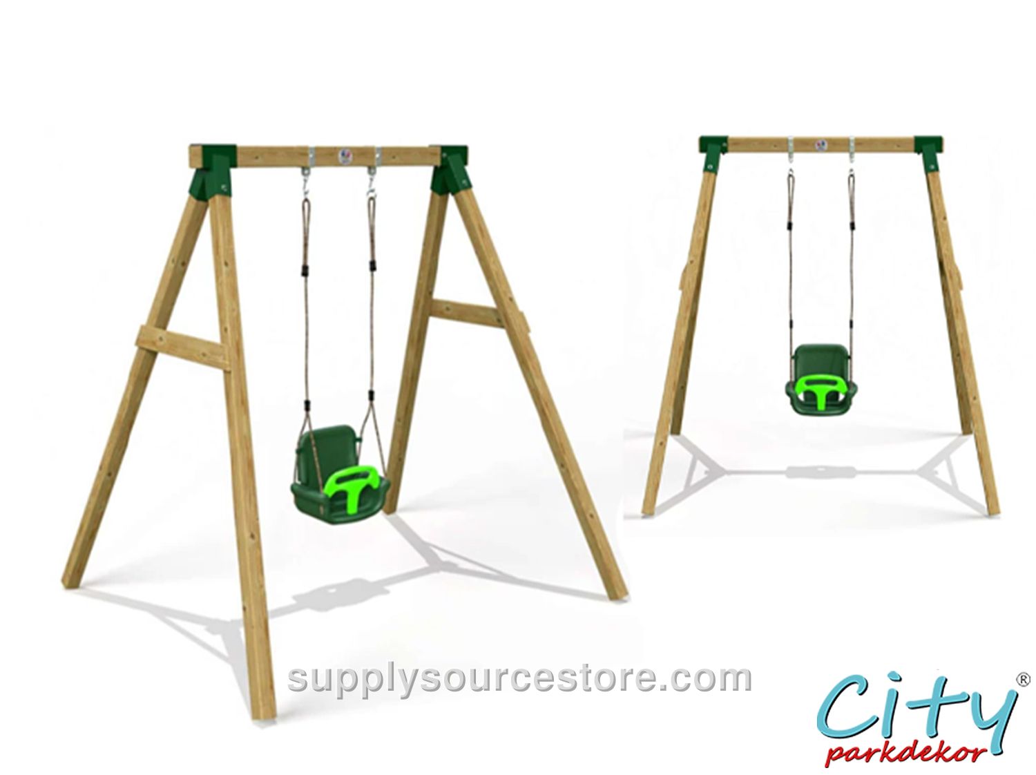 Economical Wooden Baby Swing Set