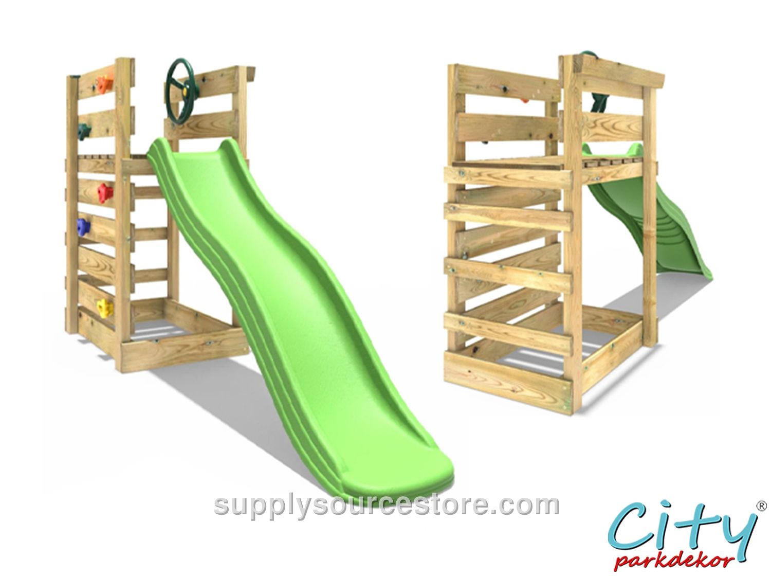 Wooden Garden Slide