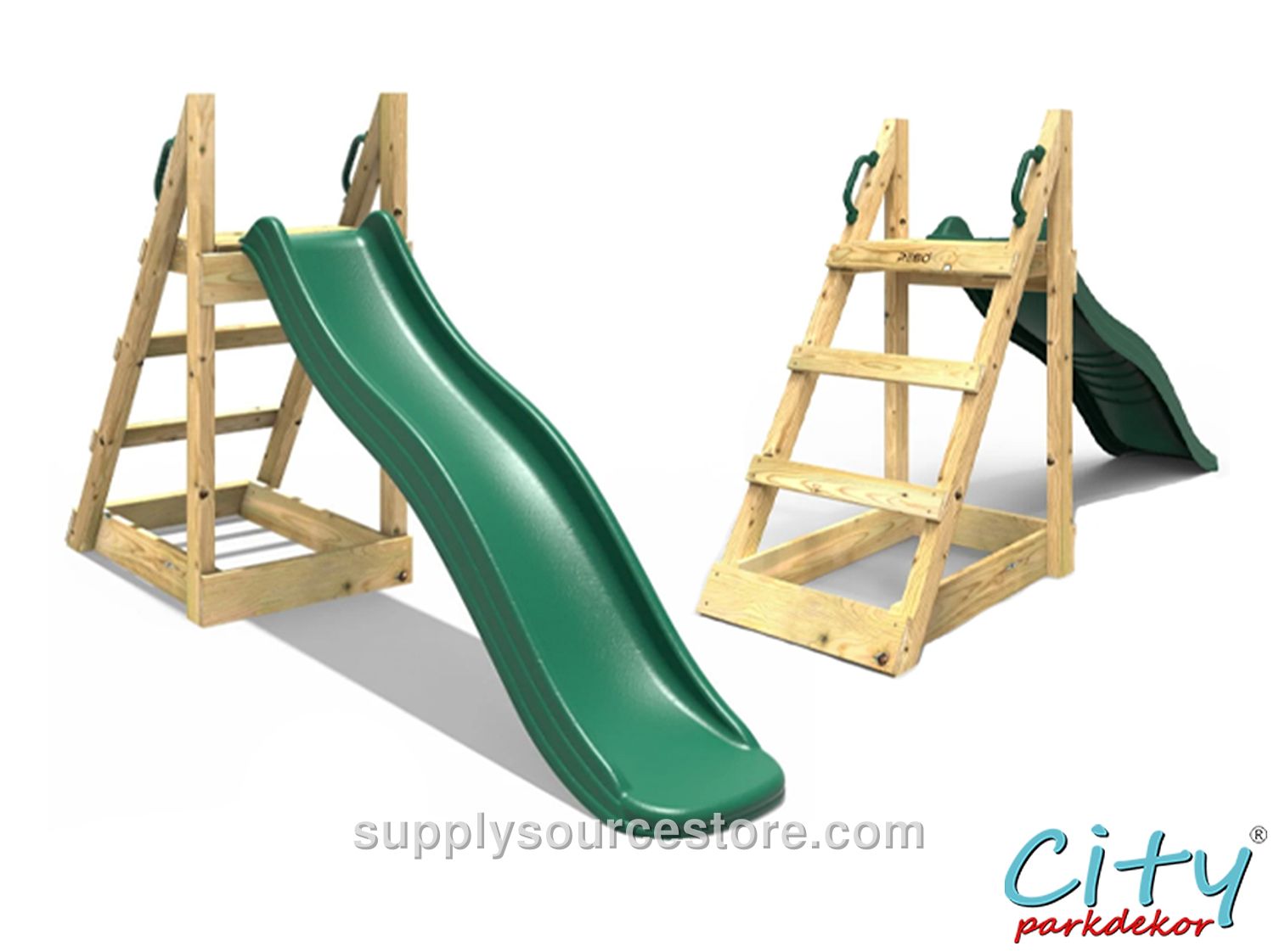 Wooden Garden Slide