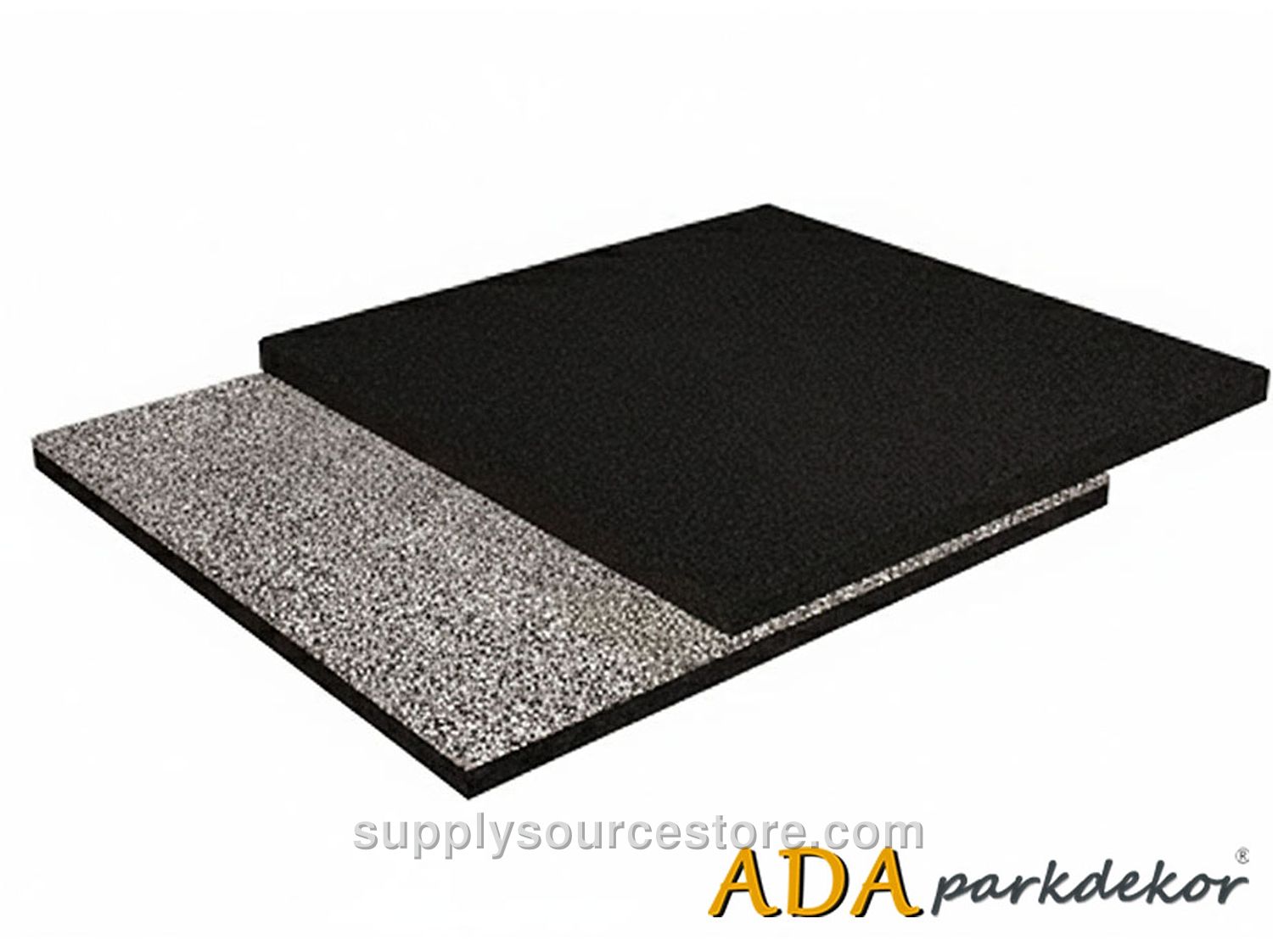 61000 Rubber Tile Flooring (Black)