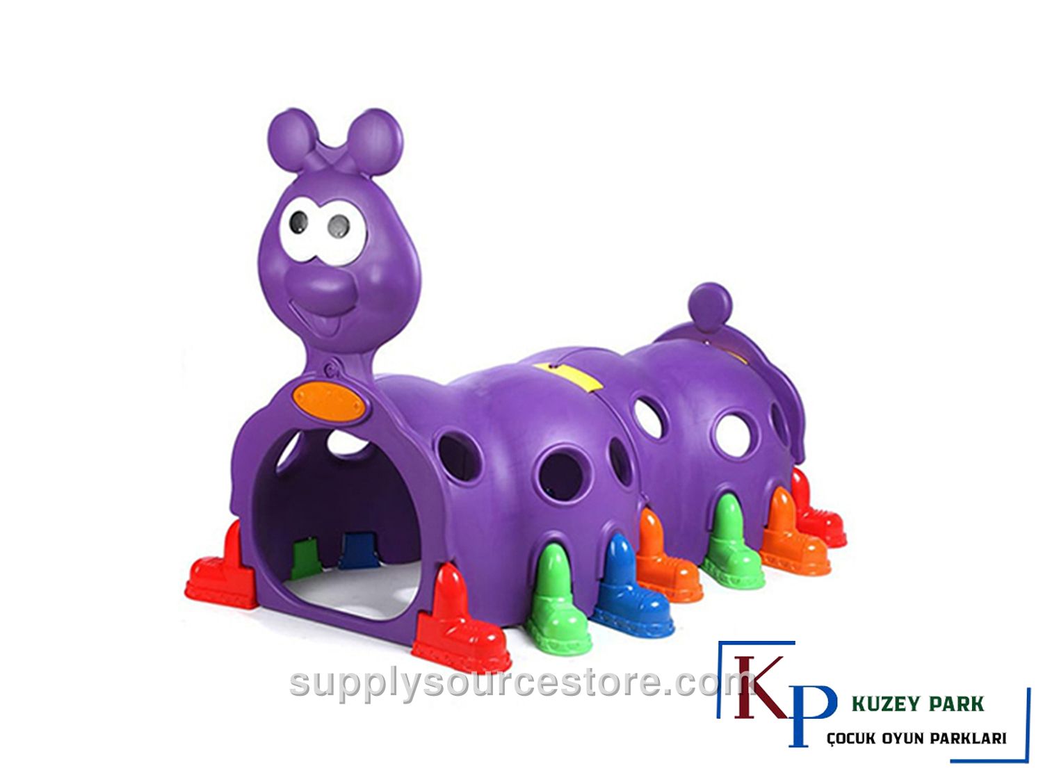 Purple Plastic Caterpillar Play Tunnel