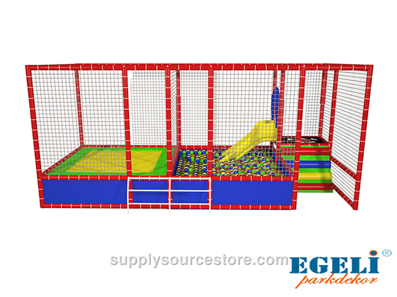 Ball Pit with Slide + Trampoline