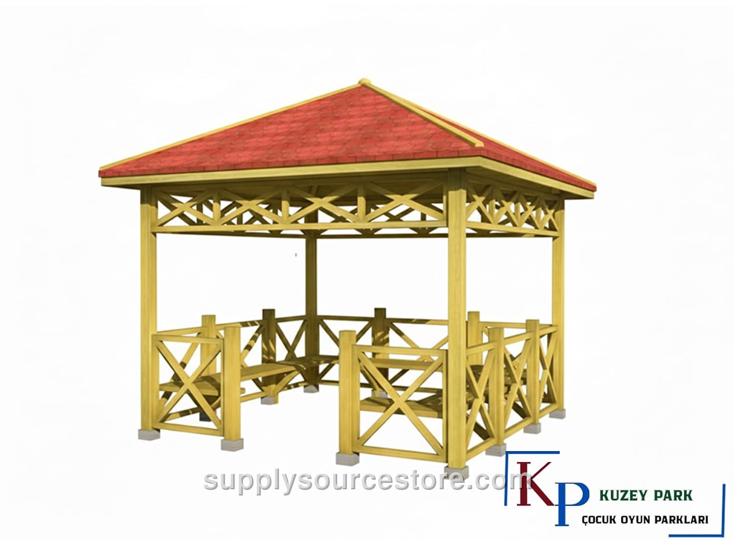 Wooden Square Gazebo 300x300x290
