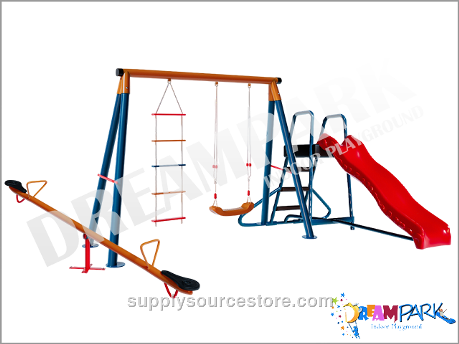 Multi-Activity Garden Swing Set with Slide