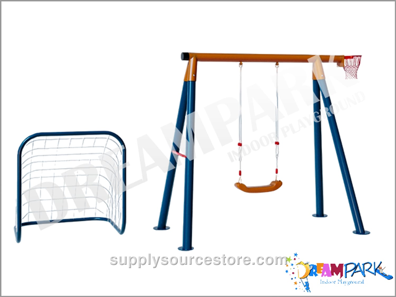 Economy Metal Frame Garden Kids and Swing Set