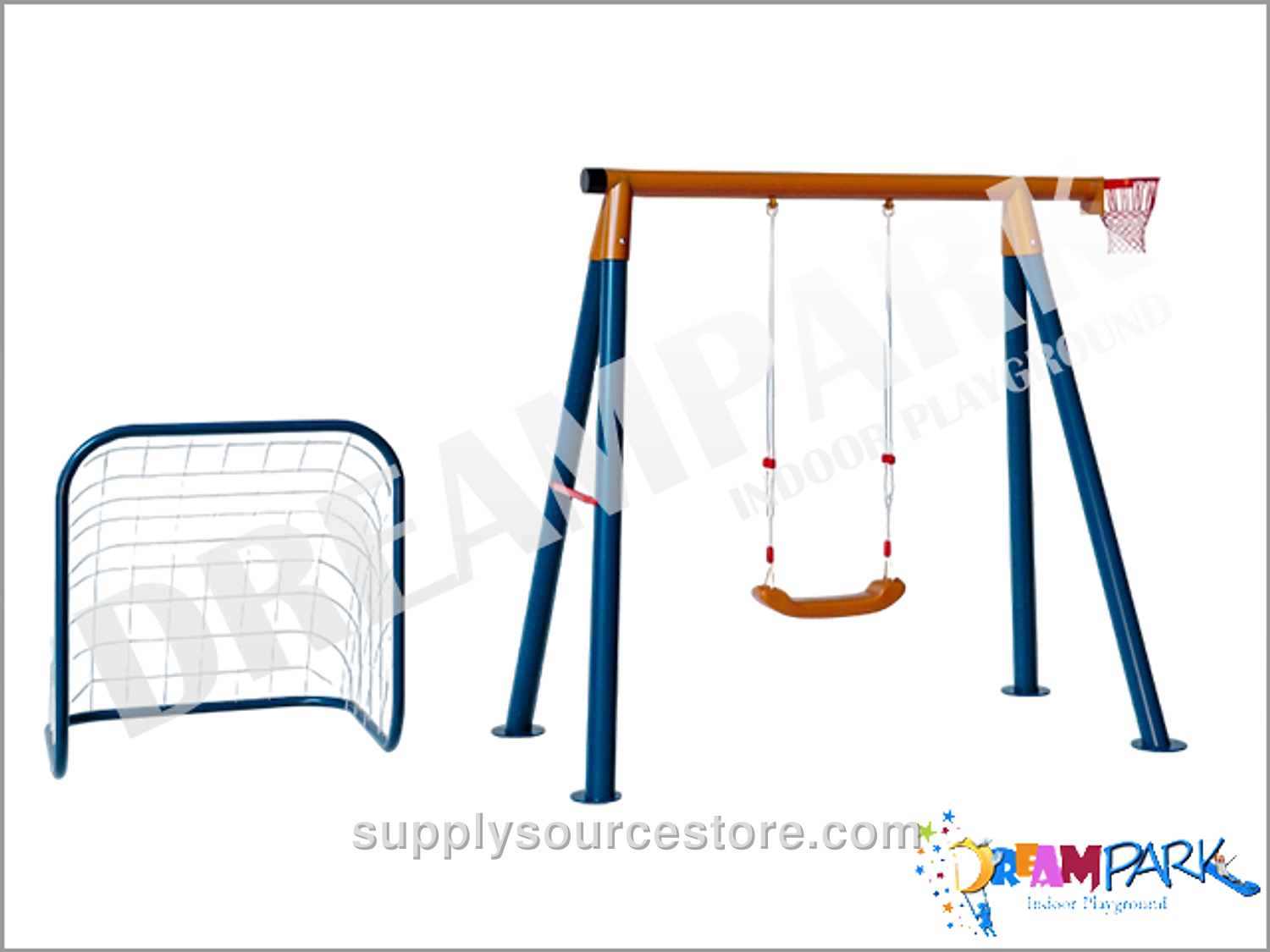 Economical Metal Frame Garden Play Swing Set