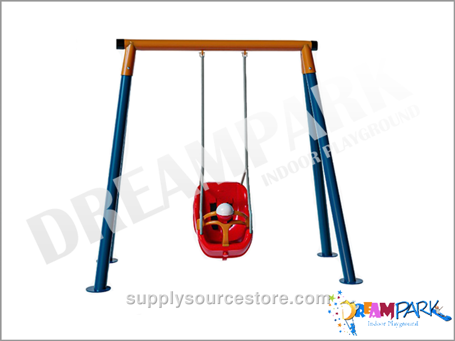Economy Metal Single Garden Swing Set for Children